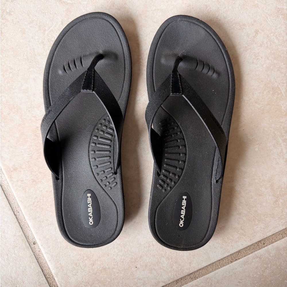 Okabashi Black Everyday Comfort Flip Flops